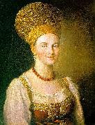 unknow artist, Portrait of an Unknown Woman in Russian Costume